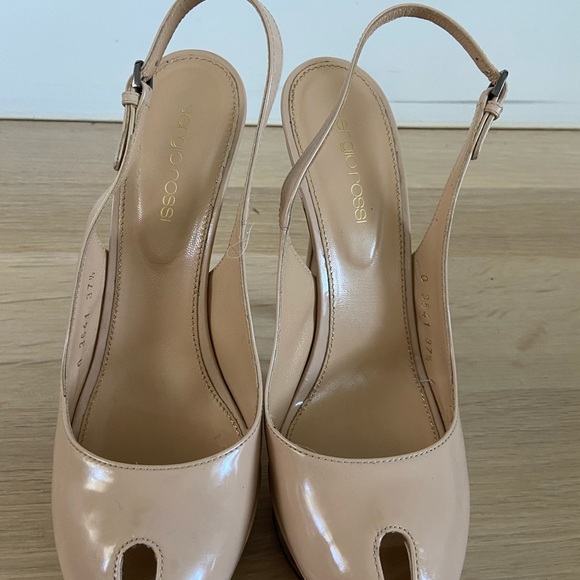 Sergio Rossi platform peep toe sling backs - Picture 3 of 6